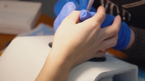 Preparation of nails for manicure Stock Footage 95351280