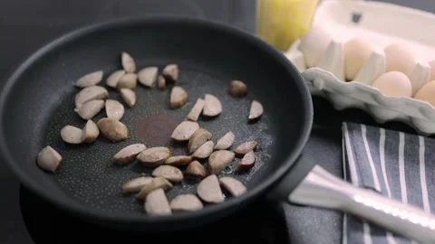 Preparation of an omelette for breakfast. Stock Footage 148929884