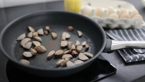 Preparation of an omelette for breakfast. Stock Footage 148930161