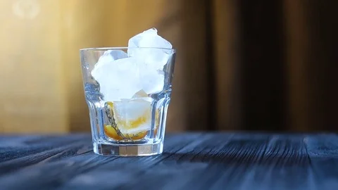 Preparation of one serving of lemonade or cocktail Stock Footage 78049846