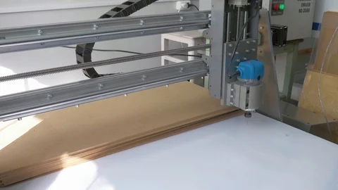 Preparation for operation of a milling machine with CNC Stock Footage 107338644