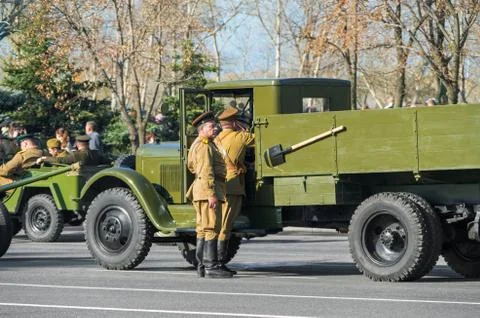 Preparation for parade Stock Photos