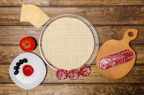 Preparation for pizza Stock Photos