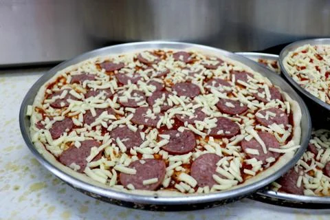 Preparation of pizza Stock Photos