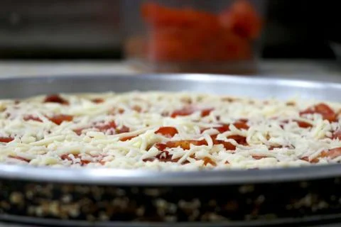 Preparation of pizza Stock Photos