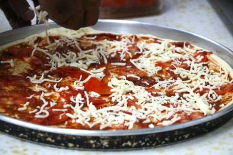 Preparation of pizza Stock Photos