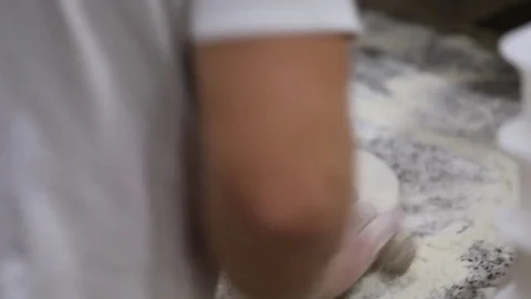 Preparation of pizza from a pizza maker professional Stock Footage 71175329
