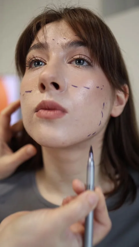 Preparation for plastic surgery procedure Stock Footage 335521726