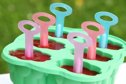 Preparation of popsicles Stock Photos
