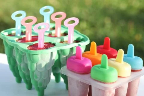 Preparation of popsicles Stock Photos