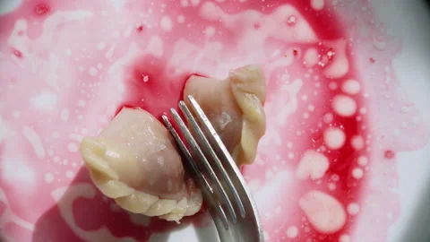 Preparation process of sweet cherry dumplings Stock Footage 276569997