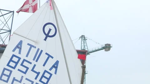 The preparation of the sails Stock Footage 61093852