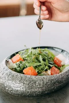 Preparation of salad Stock Photos