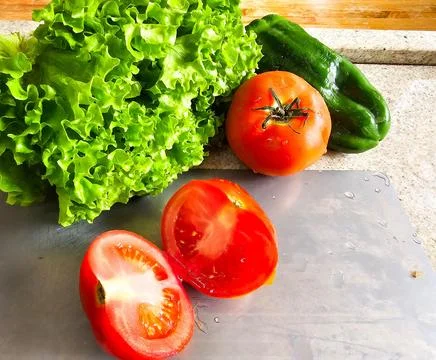 Preparation for a salad Stock Photos