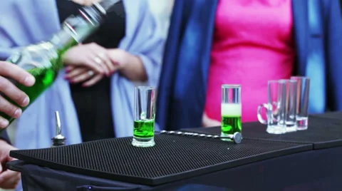 Preparation of short cocktail Stock-Footage 58337149