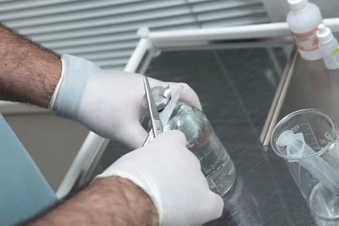 Preparation of a solution for surgery Stock Photos