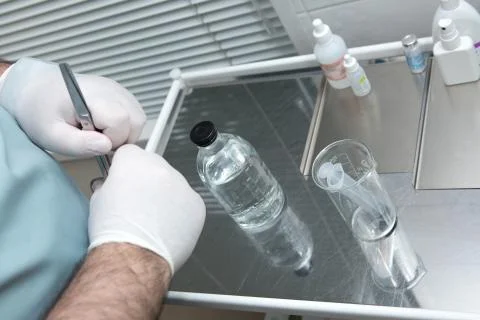 Preparation of a solution for surgery Stock Photos