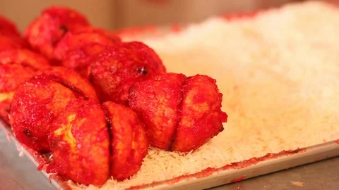 Preparation of strawberry and coconut bread called yoyo - Only Bread Stock-Footage 130085564
