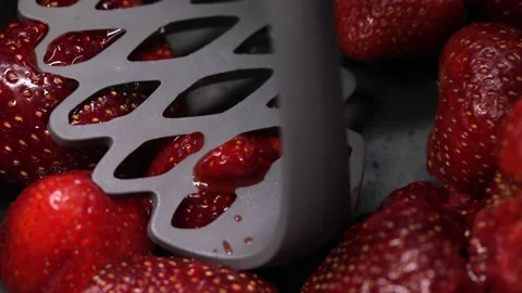 Preparation of strawberry jam Stock Footage 143706289