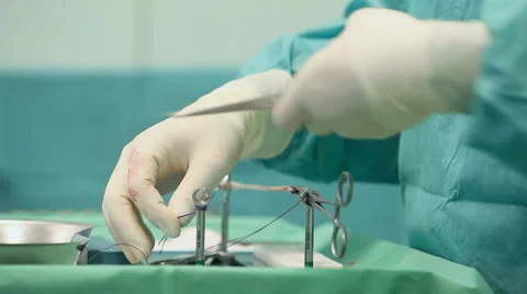 Preparation for surgery on the meniscus Stock Footage 52712463