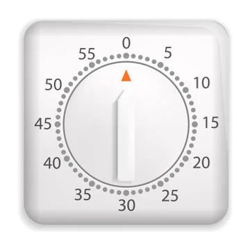 Preparation timer mockup, realistic style Stock Illustration