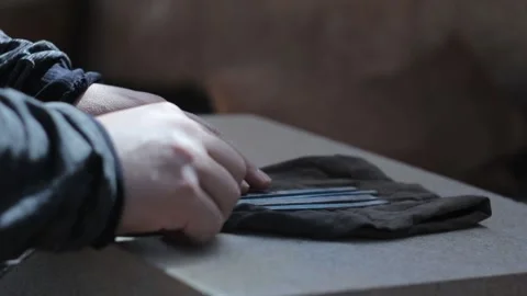 Preparation of tools for working with stone Video stock 141609938