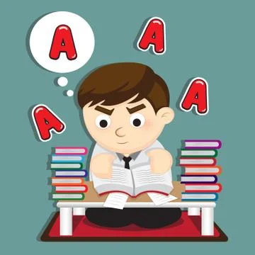 Preparation for the top grade. Stock Illustration