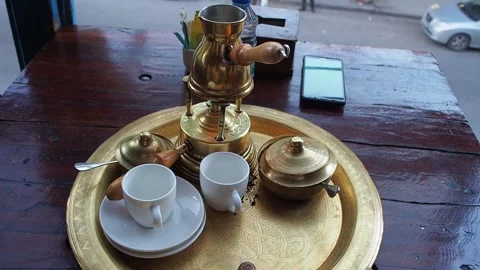 Preparation Of Turkish Arabic Coffee Stock Footage 149419126