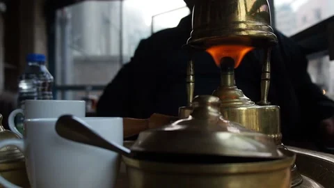 Preparation Of Turkish Arabic Coffee Stock Footage 149419241