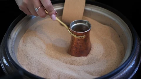 Preparation of Turkish coffee Stock Footage 116769080