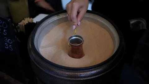Preparation of Turkish coffee Stock Footage 116769089