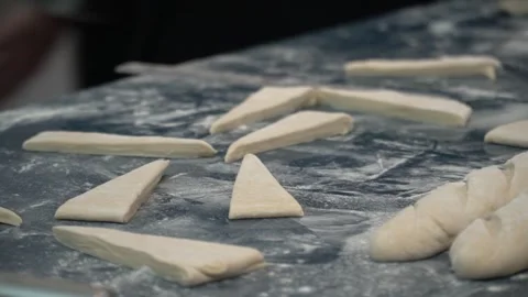 Preparation of Unbaked Dough Video stock 317472645