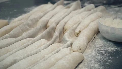 Preparation of Uncooked Dough Stock Footage 317472619