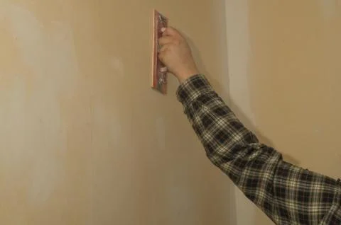 Preparation for wallpapering 스톡 사진