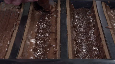 Preparation of a Yule log, pear and praline Video stock 57921189