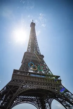 Preparations for the opening ceremony of the Paris 2024 Olympic Games, France -  Stock Photos