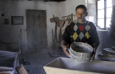 Preparations for Orthodox Easter bread, Josanica, Serbia And Montenegro - 15 Apr Stock Photos