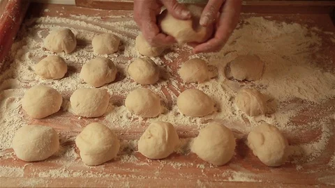 Preparations for pies are ready Stock Footage 91287924