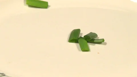 Prepare and chop the lush greenery for cooking Stock Footage 70642213