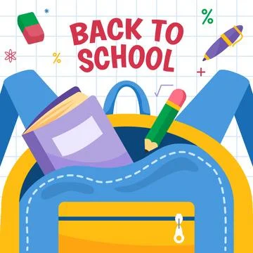 Prepare Backpacking To Back To School Stock Illustration