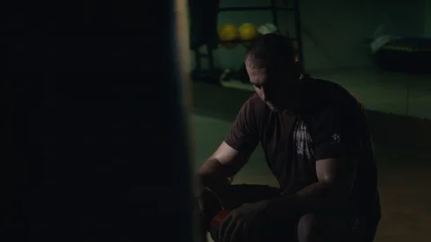 Prepare boxing gym Stock Footage 100842151