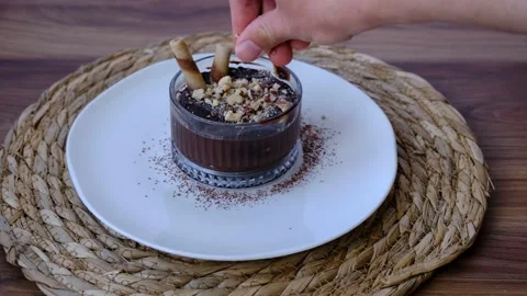 Prepare cacao pudding Video stock 236294520