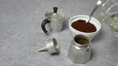 Prepare coffee with mocha Stock Footage 155454728
