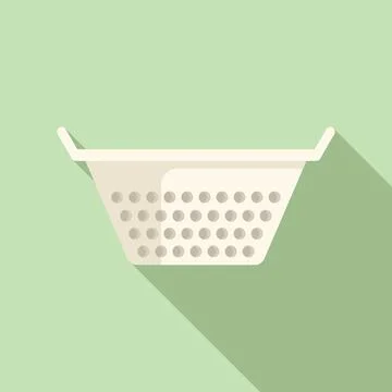 Prepare colander drain icon flat vector. Cooking accessory Stock Illustration
