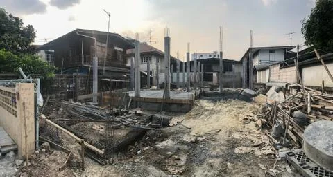 Prepare construction of house in development Foto stock