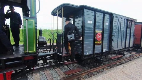 Prepare for departure or the classic train in Medemblik Video stock 116185638