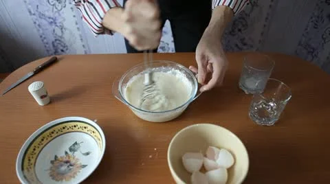 Prepare the dough. Video stock 20608874