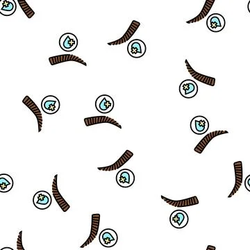 Prepare for eyebrow treatment vector seamless pattern Stock Illustration