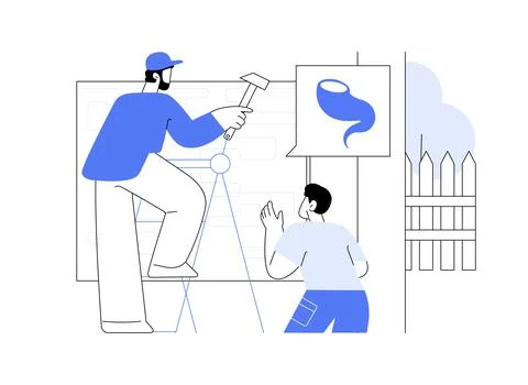 Prepare for hurricane abstract concept vector illustration. Stock Illustration