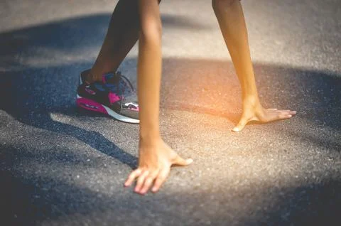 Prepare for jogging 库存照片